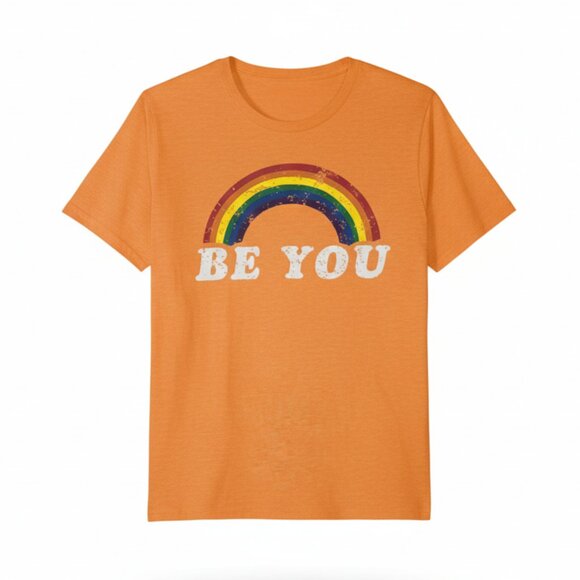 New Orange “Be You” Rainbow T-Shirt – Size 2XL - Picture 1 of 5